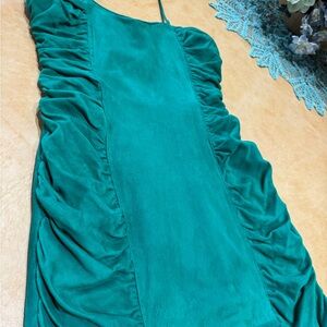 PRICE DROP: VTG, never worn, butter-soft, lined LAMBSKIN SUEDE dress by PASTICHE